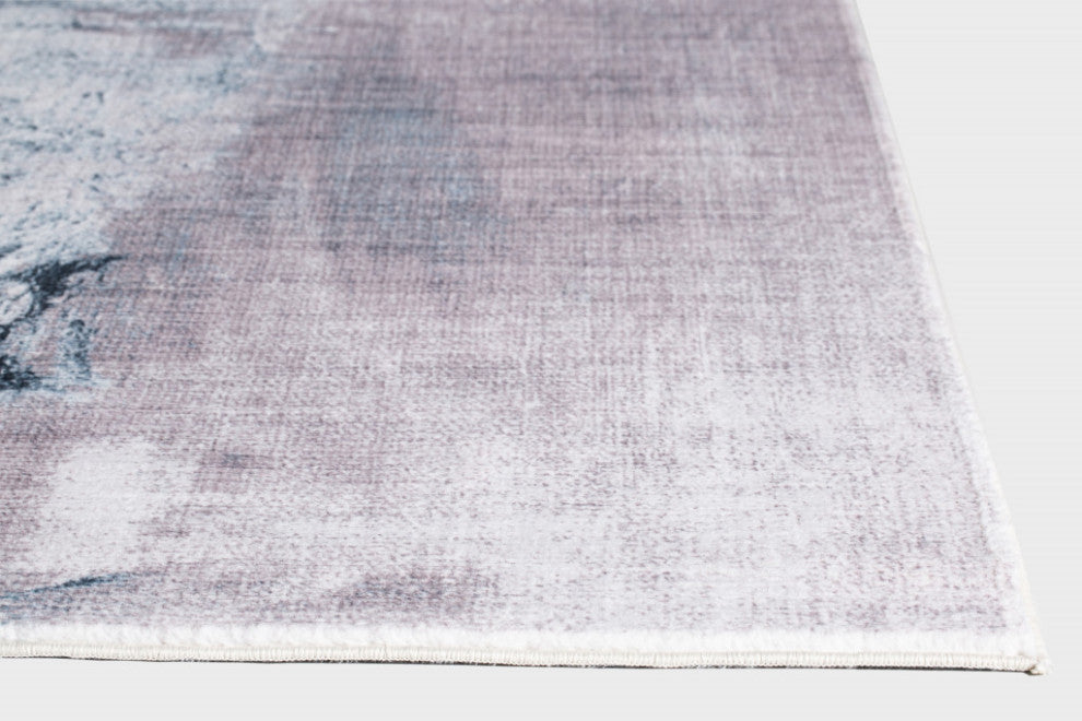 5"x8" Sand Abstract Splash Modern Area Rug