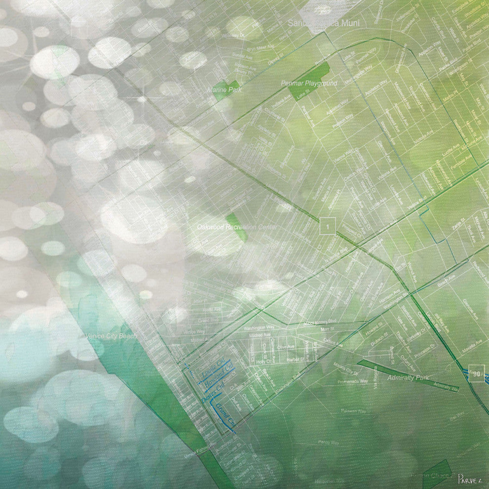 "Venica, CA" Print on Canvas, 40"x40"
