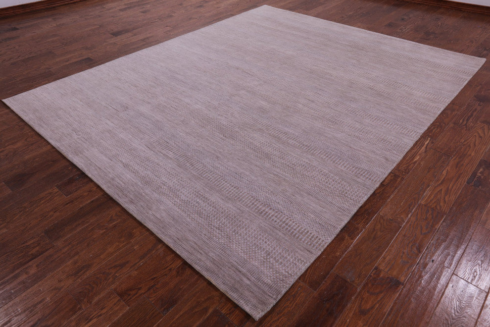 8' 1" X 10' 1" Handmade Savannah Grass Wool and Silk Rug Q11923