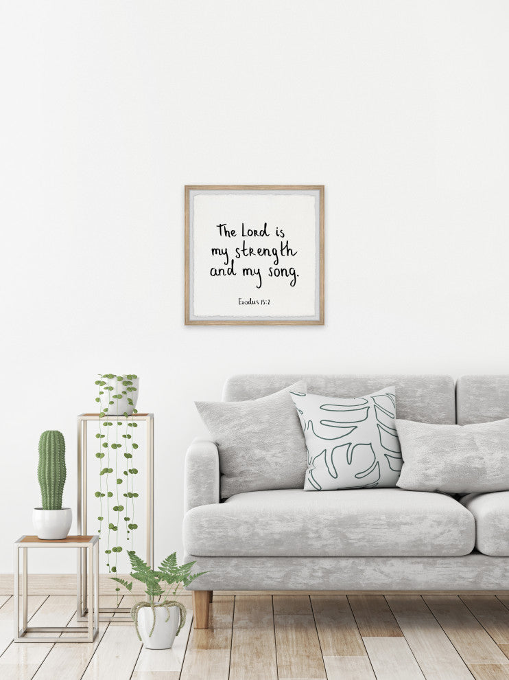"The Lord Is My Strength" Framed Painting Print, 32x32
