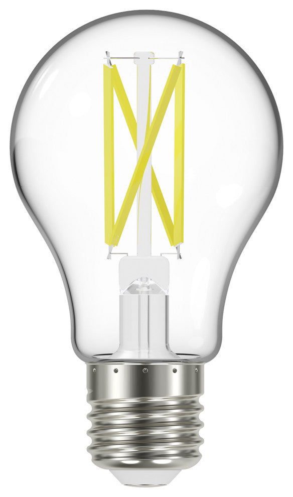 10.5W A19 LED, 75W Replacement, Clear, Medium Base, 2700K, 120V, 4-Pack
