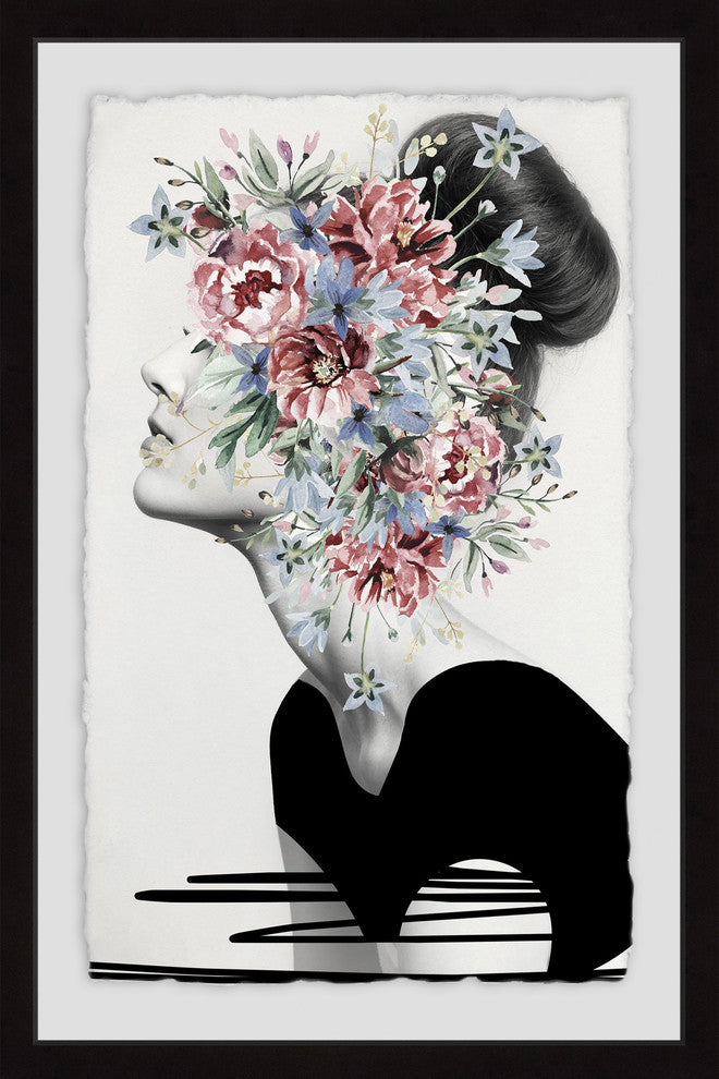 "Flower Crown" Framed Painting Print, 8"x12"