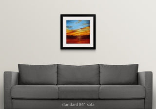 "Tranquil Sunset" Black Framed Art Print, 24"x24"x1"