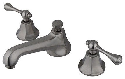 Kingston Brass Widespread Bathroom Faucet With Brass Pop-Up, Brushed Nickel