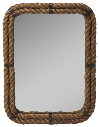 Butler Darby Rectangular Rope Wall Mirror, Light Brown