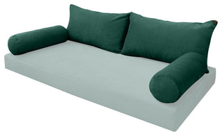 STYLE V2 Full Velvet Knife Edge Indoor Daybed Bolster Pillow |COVER ONLY| AD317