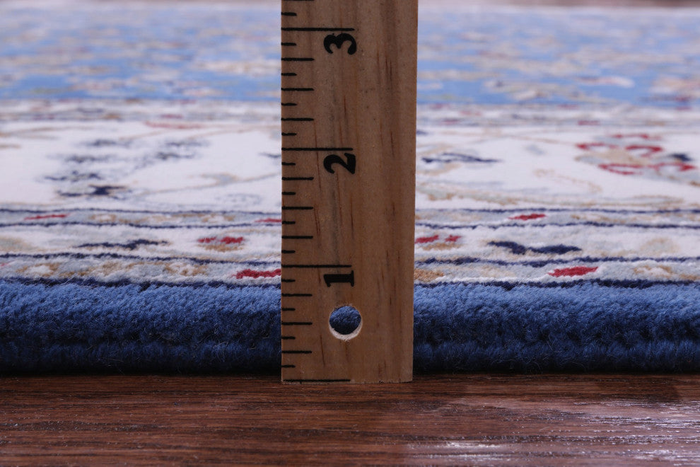8' 0" X 16' 0" Persian Nain Handmade Wool & Silk Rug - Q14889