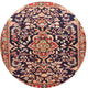 Ahgly Company Indoor Round Traditional Area Rugs, 4' Round