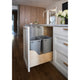 Wood Pull Out Trash/Waste Container With Soft Close, 15", 35 qt./8.75 gal