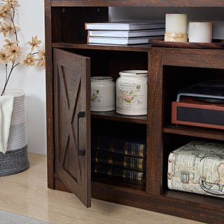 Gewnee Farmhouse TV Media Stand, Espresso