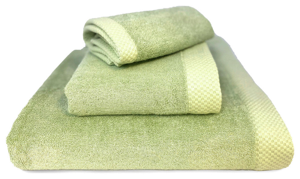 BedVoyage Luxury Viscose from Bamboo Towel Collection, Sage, 3 Piece Set
