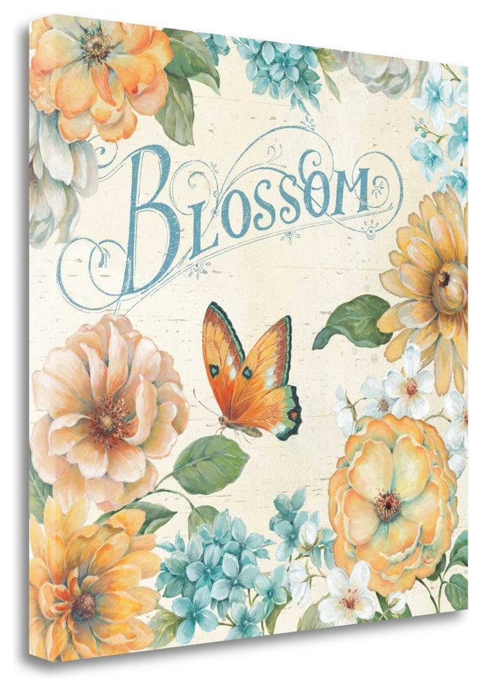 "Butterfly Bloom II" By Daphne Brissonnet, Giclee Print on Gallery Wrap Canvas