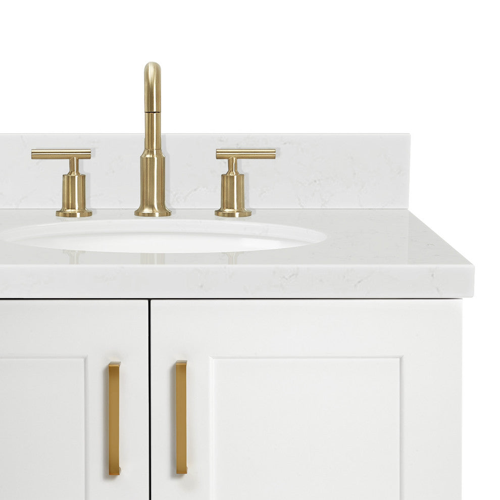 Ariel Taylor 42" Right Offset Single Oval Sink Bathroom Vanity