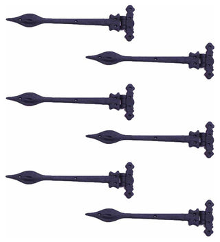 Wrought Strap Hinges Spear Tip Black Wrought Iron Pack of 6 Renovators Supply