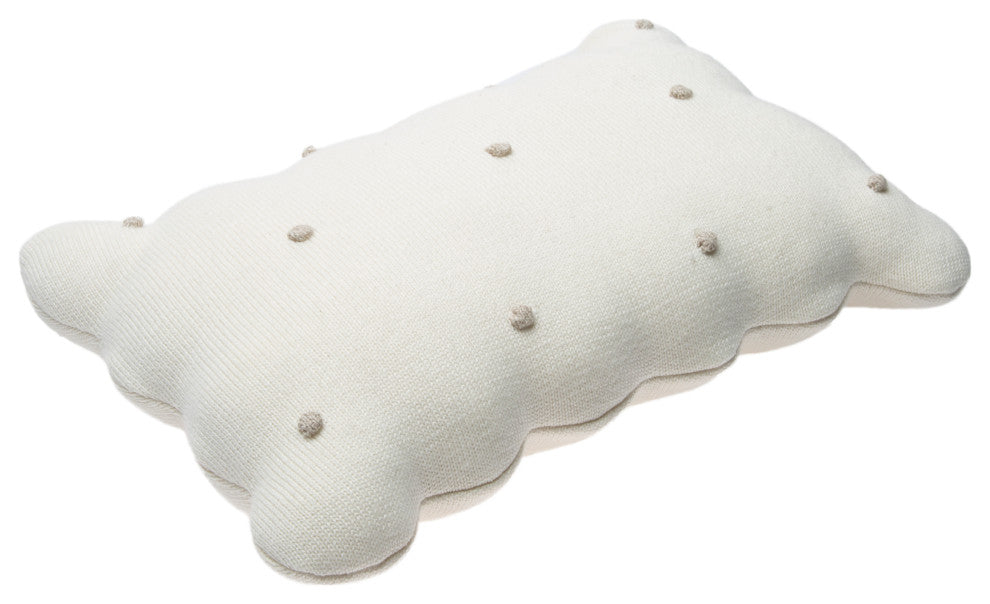 Biscuit Ivory Knitted Cushion