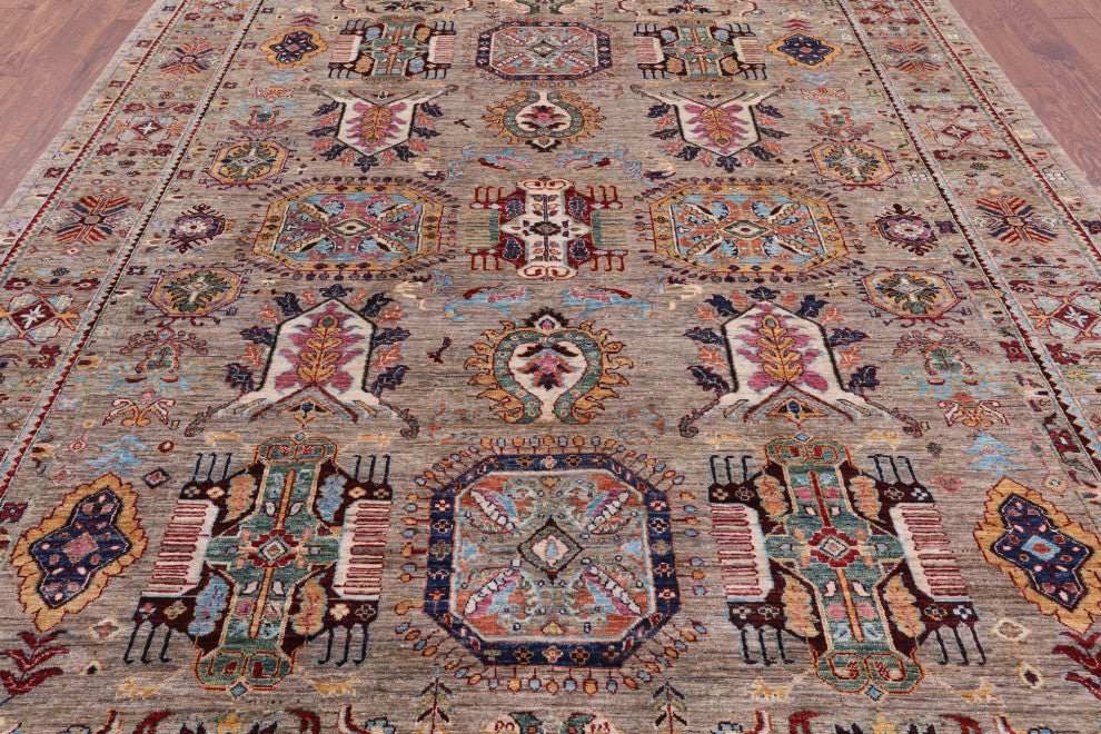 Handmade Persian Tabriz Wool Rug 8' 2" X 11' 4" Q7412