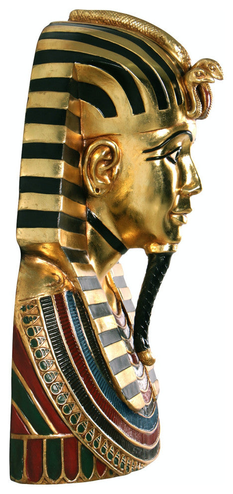 Golden Shroud of Tutankhamen Egyptian Bust Statue