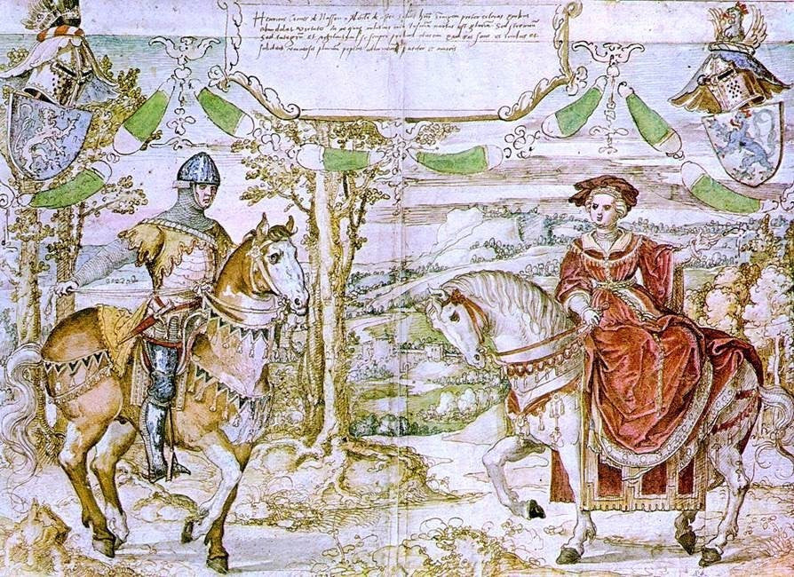 Bernaert Van Orley Count Henry I of Nassau With his Bride Wall Decal