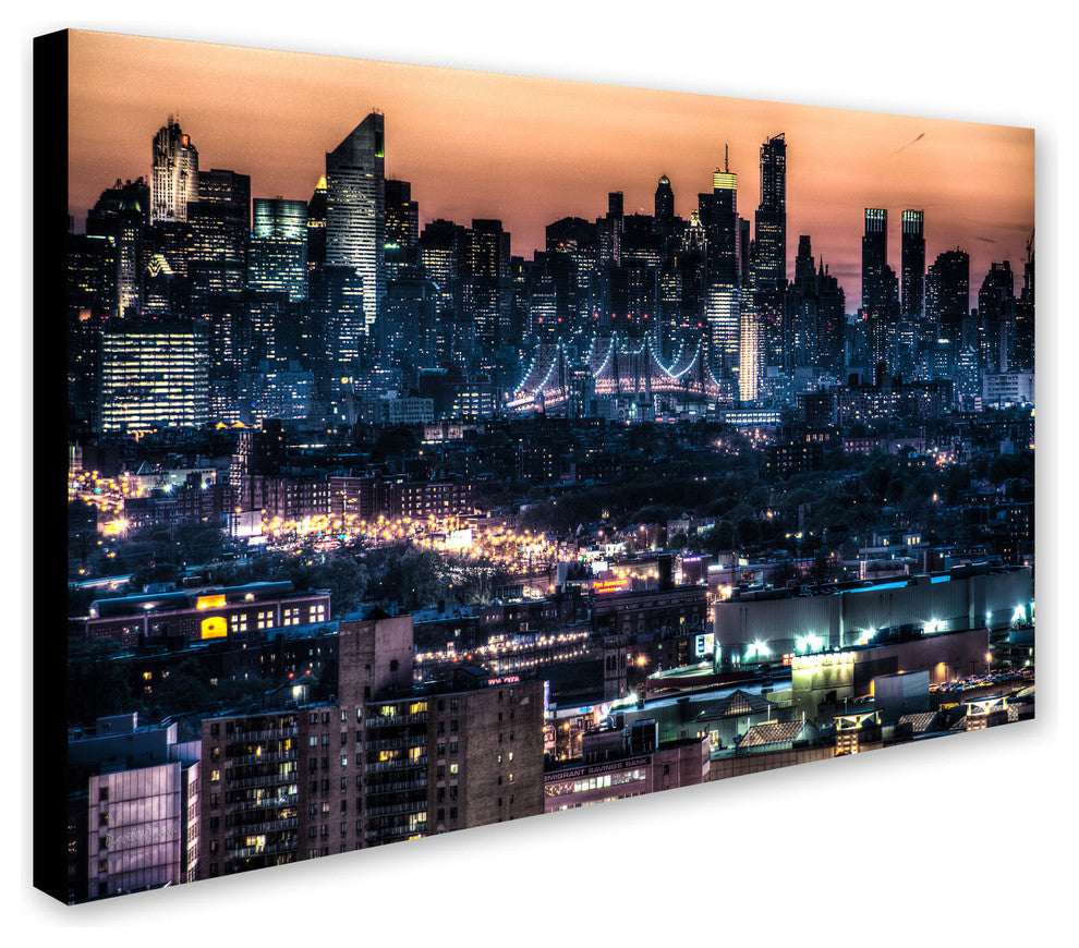 ''Midtown and The Queensborough Bridge'' Canvas Art by David Ayash