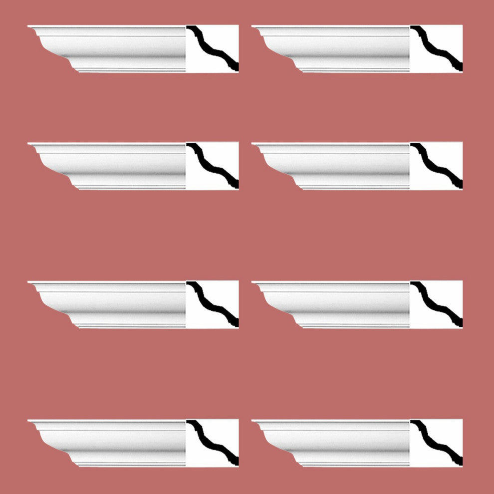 Cornice White Urethane Kensinton Design 8 Pieces Totaling 752" Length
