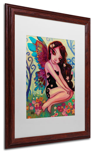Natasha Wescoat 'Rainbow Angel' Art, Wood Frame, White Mat, 16x20
