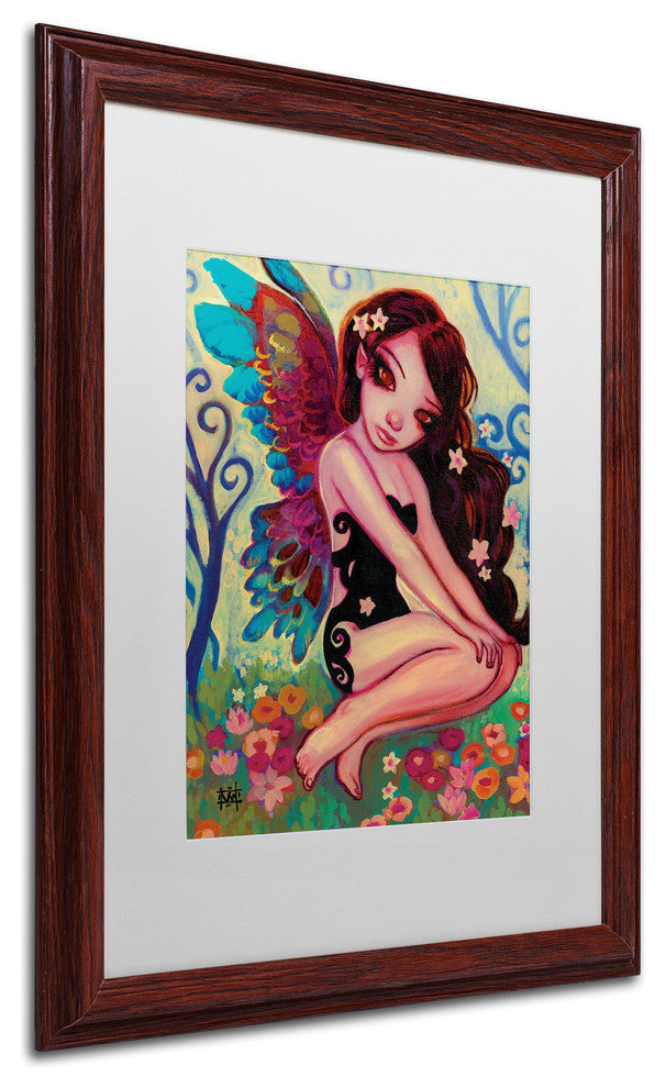 Natasha Wescoat 'Rainbow Angel' Art, Wood Frame, White Mat, 16x20