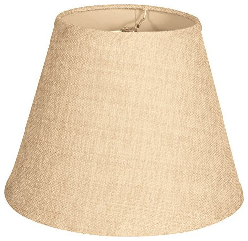 Deep Empire Hardback Lampshade, Linen Belgium, Linen Cream, 9x18x14