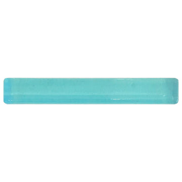 1x6 Flat Bar Hand Poured Glass Tile, Aqua