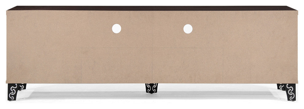 GDF Studio Celia Mid Century Modern Finished Fiberboard Entertainment Unit, Wenge
