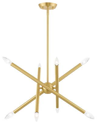 Livex Lighting Soho 8 Light Satin Brass Chandelier