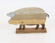 Wood Finish Pig With Metal Tale
