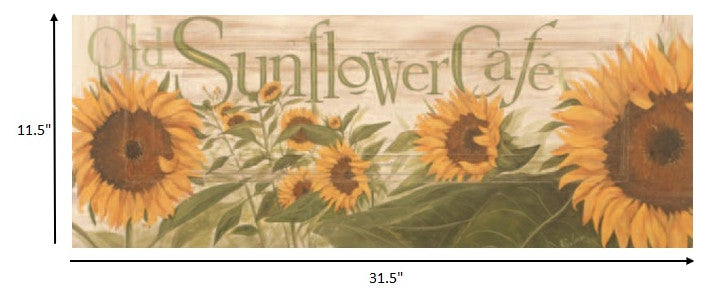 Rustic Old Sunflower Cafe Wall Art