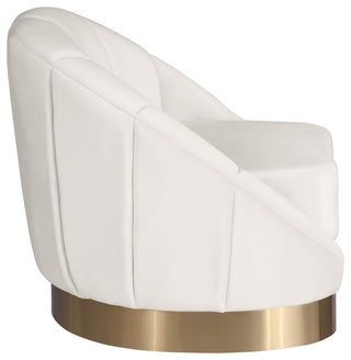Shelly Velvet Upholstered Chair, Cream