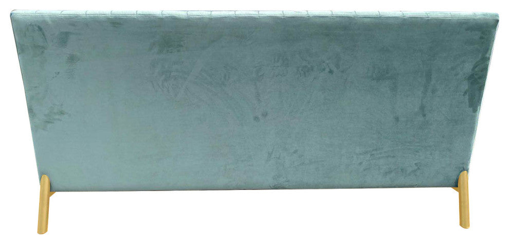 Divani Casa Mosko Modern Light Green and Gold Fabric Sofa