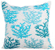 Blue Decorative Pillow Covers 22"x22" Cotton, Caribbean Coast