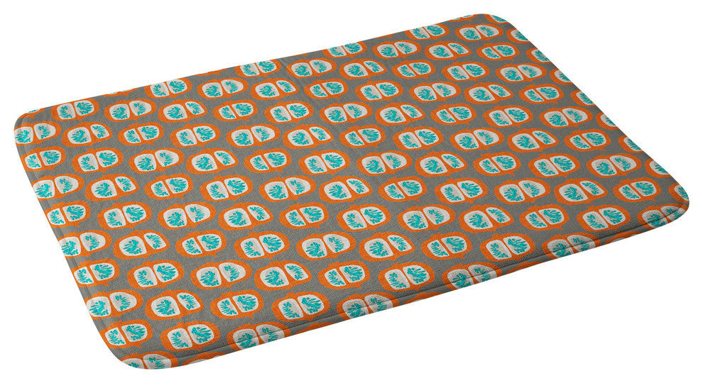 Mummysam Orange Pomegranate Memory Foam Bath Mat