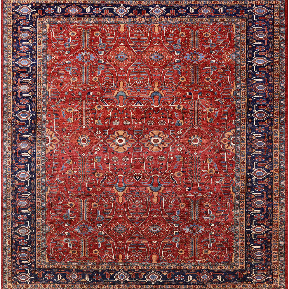 Ahgly Company Indoor Square Mid-Century Modern Area Rugs, 3' Square