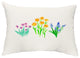 Flower Trio 14"x20" Floral Decorative Outdoor Pillow, Yellow