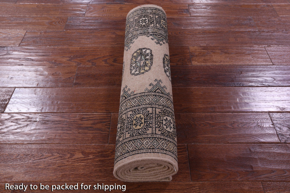 2' 6" X 8' 1" Runner Signed Silky Bokhara Handmade Wool Rug - Q13777