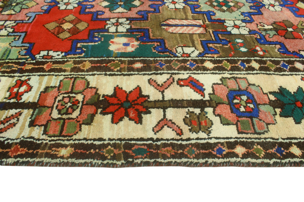 Fine Vintage Distressed Altheda Red/Ivory Rug, 6'10x9'3