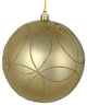 Vickerman N182438D 4" Champagne Candy Finish Ornament With Circle Glitter