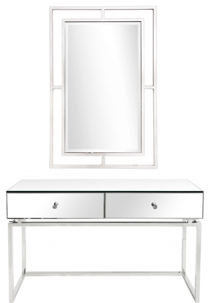 Silver Chic Mirror and Console Table