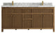 Sonoma Teak 72 Double Sink Bath Vanity in Dark Natural with 2" Carrara Marble