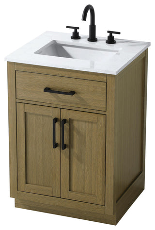 Home Living 24" Single Bathroom Vanity, Chestnut Brown