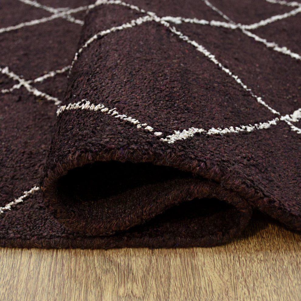 HAND KNOTTED LOOM SILK AREA RUGS-6'x9',Rectangle,Brown Beige,Contemporary