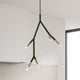 Morgan Transitional 5 Light Matte Black Aged Brass Metal Pendant