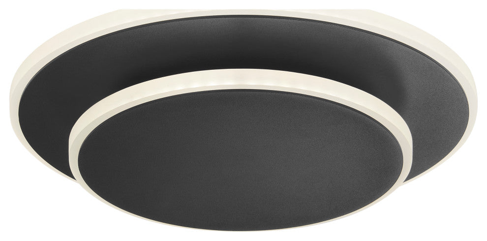 Luna Eclipse 2 Circle Multiuse Dimmable Wall Lamp, Black