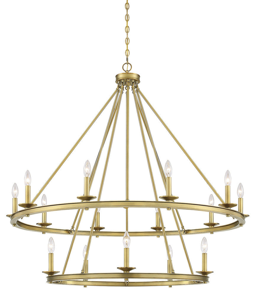 Middleton 15-Light Chandelier, Warm Brass