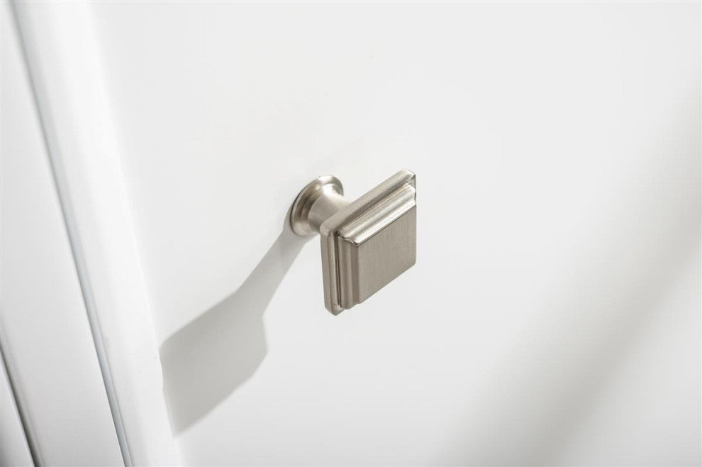 60" Double Sink Vanity Cabinet, Carrara White Top, White