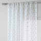 Altair Blue Patterned Linen Sheer Curtain Single Panel, 50"x108"